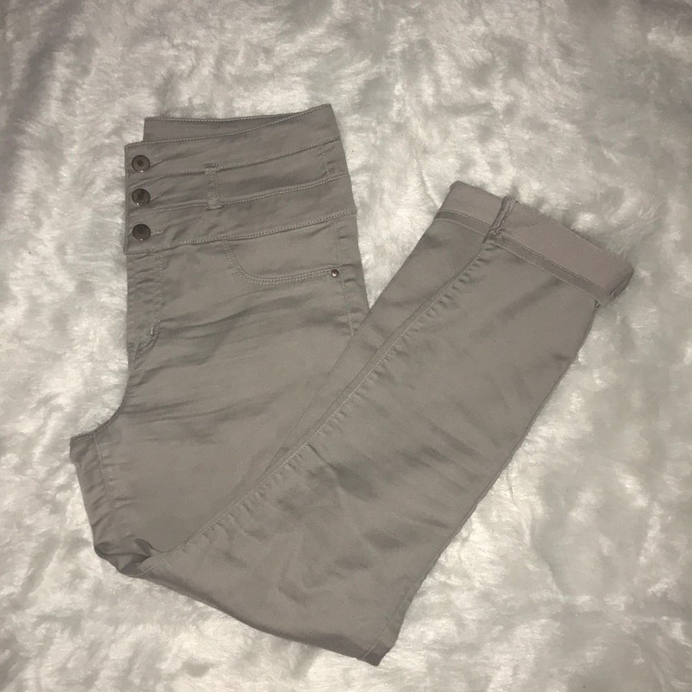 Women’s high waist skinny pant (Stone Color)